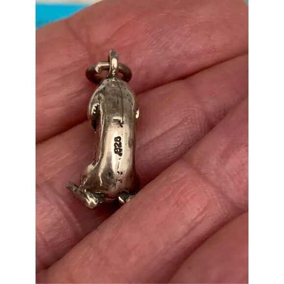 .925 Otter Sterling Silver Jewelry Charm #water - Picture 3 of 4
